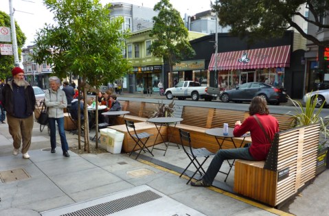 Parklet on Haight Street in San Francisco