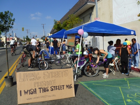I Wish This Street Was presented by Living Streets Los Angeles at CicLAvia. Photo by Living Streets LA