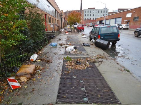 Ash Street in Greenpoint, Brooklyn after Hurricane Sandy. Photo by Newtown Creek Alliance