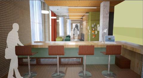 A computer rendering of a room designed by DeafSpace design principles. Photo by Studio Twenty Seven Architecture via Atlantic Cities