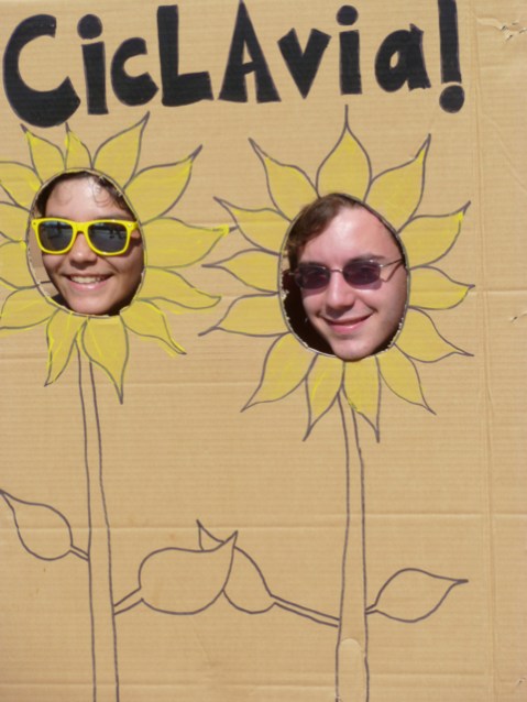 Photobooth fun at "I Wish This Street Was..." presented by Living Streets Los Angeles at CicLAvia. Photo by Living Streets Los Angeles