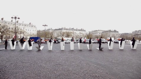 Pop Up Crosswalk by X/TNT in Paris, France. Photo via Pop Up City
